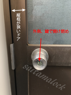 勝手口ドア SHOWA ショウワ ドアノブ交換 ガラスを割られた